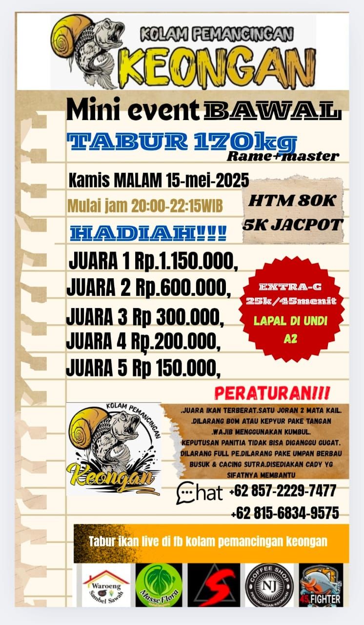 Mini Event Bawal Tabur 170kg
