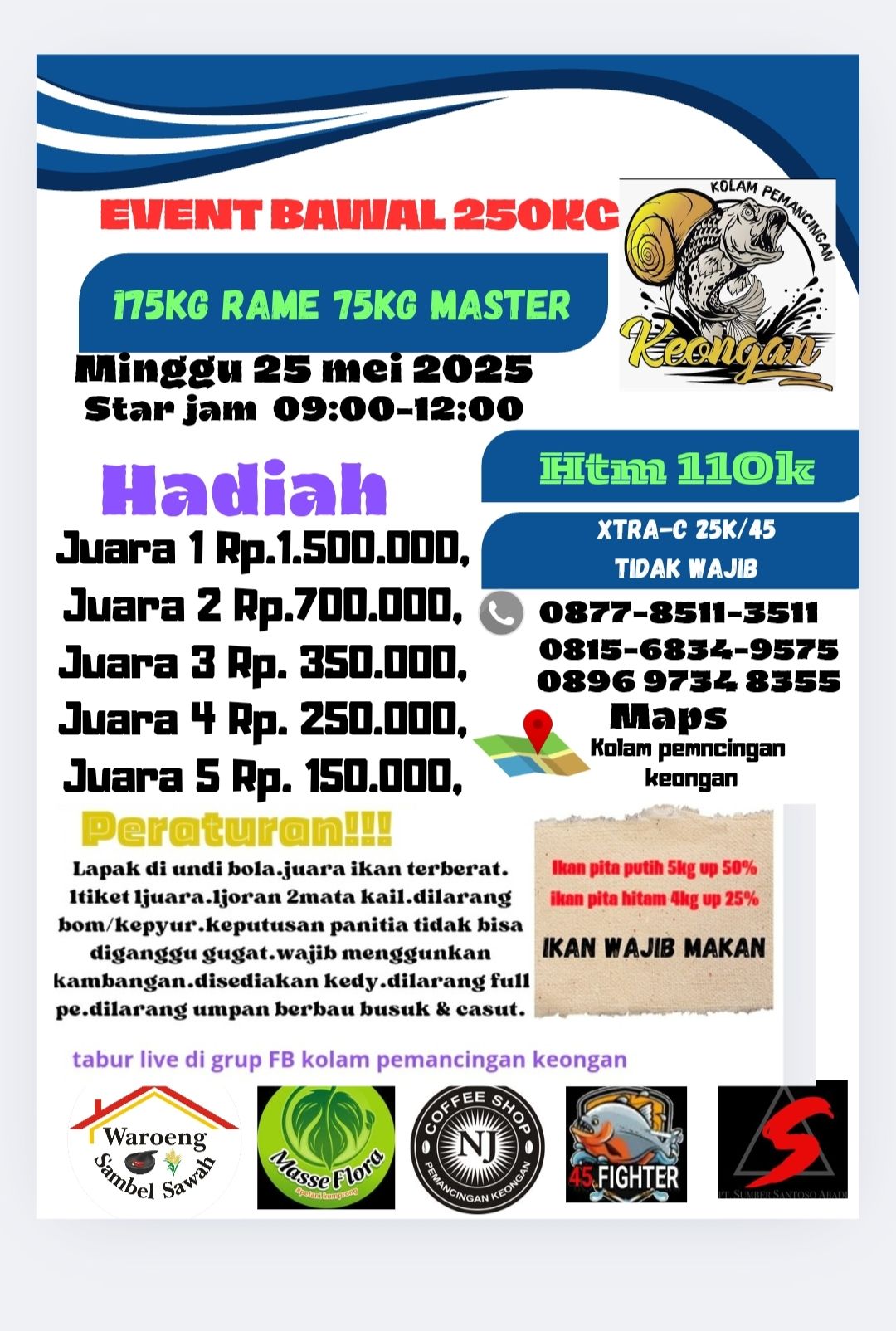 Mini Event Bawal Tabur 250kg