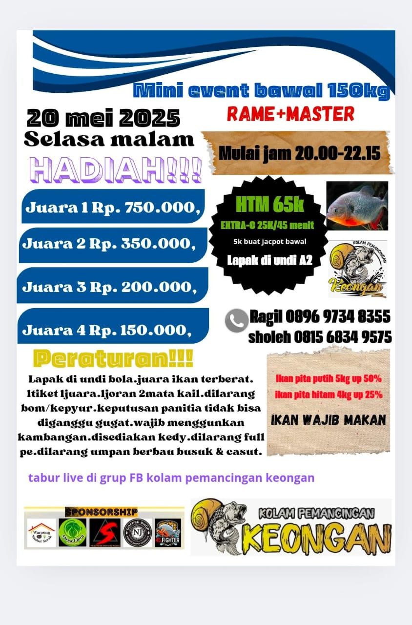 Mini Event Bawal Tabur 150kg